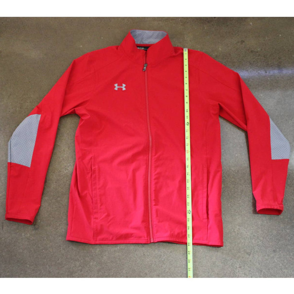 Under Armour Men's Red/Steel Squad Woven Warm-Up Jacket | Small - Picture 2 of 6